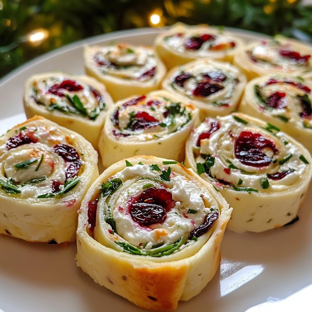Cranberry-Feta-Pinwheels mit Frischkäse - Swiss-Rezepte Cranberry-Feta-Pinwheels mit Frischkäse - Swiss-Rezepte