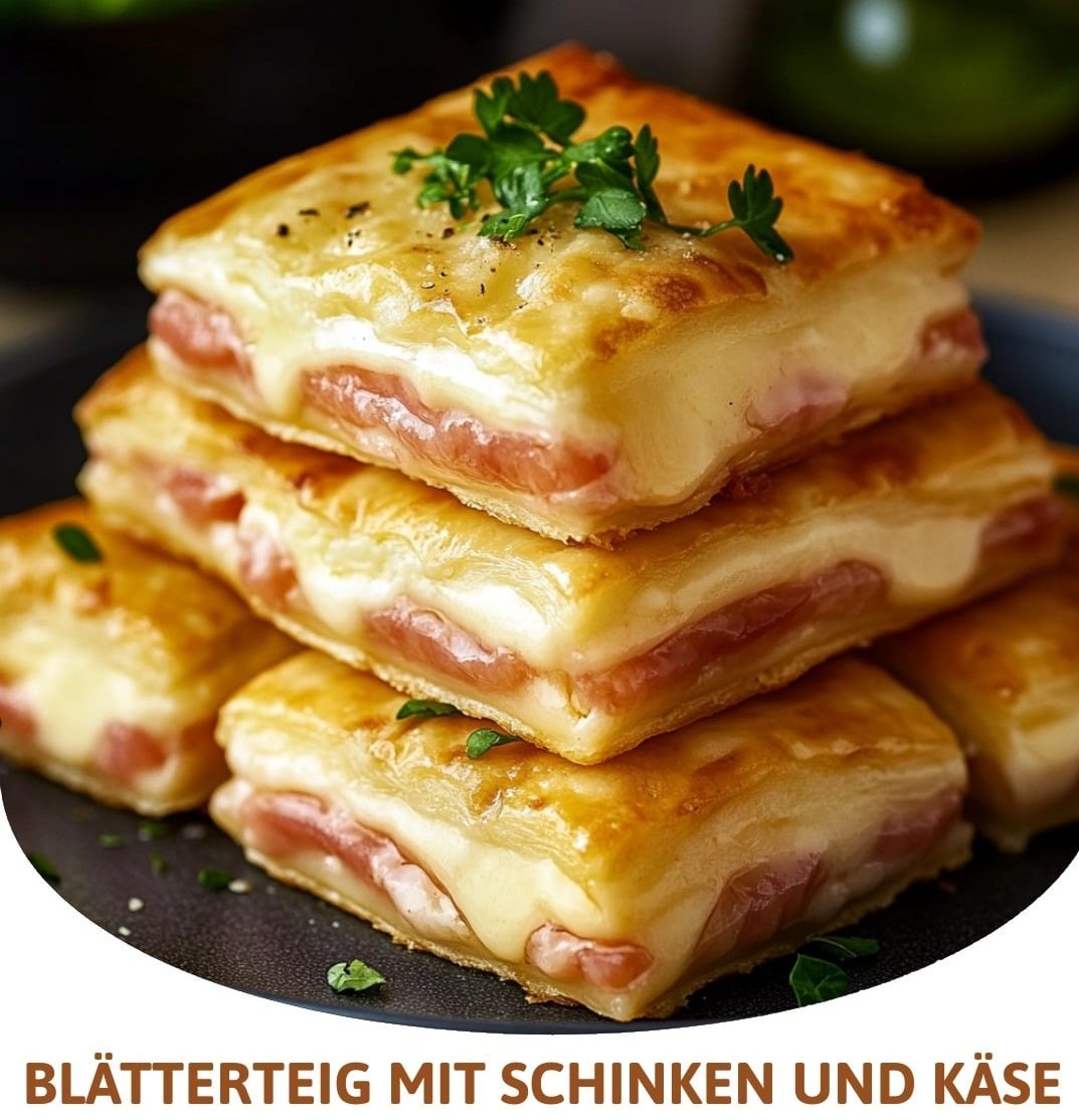 Blätterteig mit Schinken und Käse - Swiss-Rezepte Blätterteig mit Schinken und Käse - Swiss-Rezepte