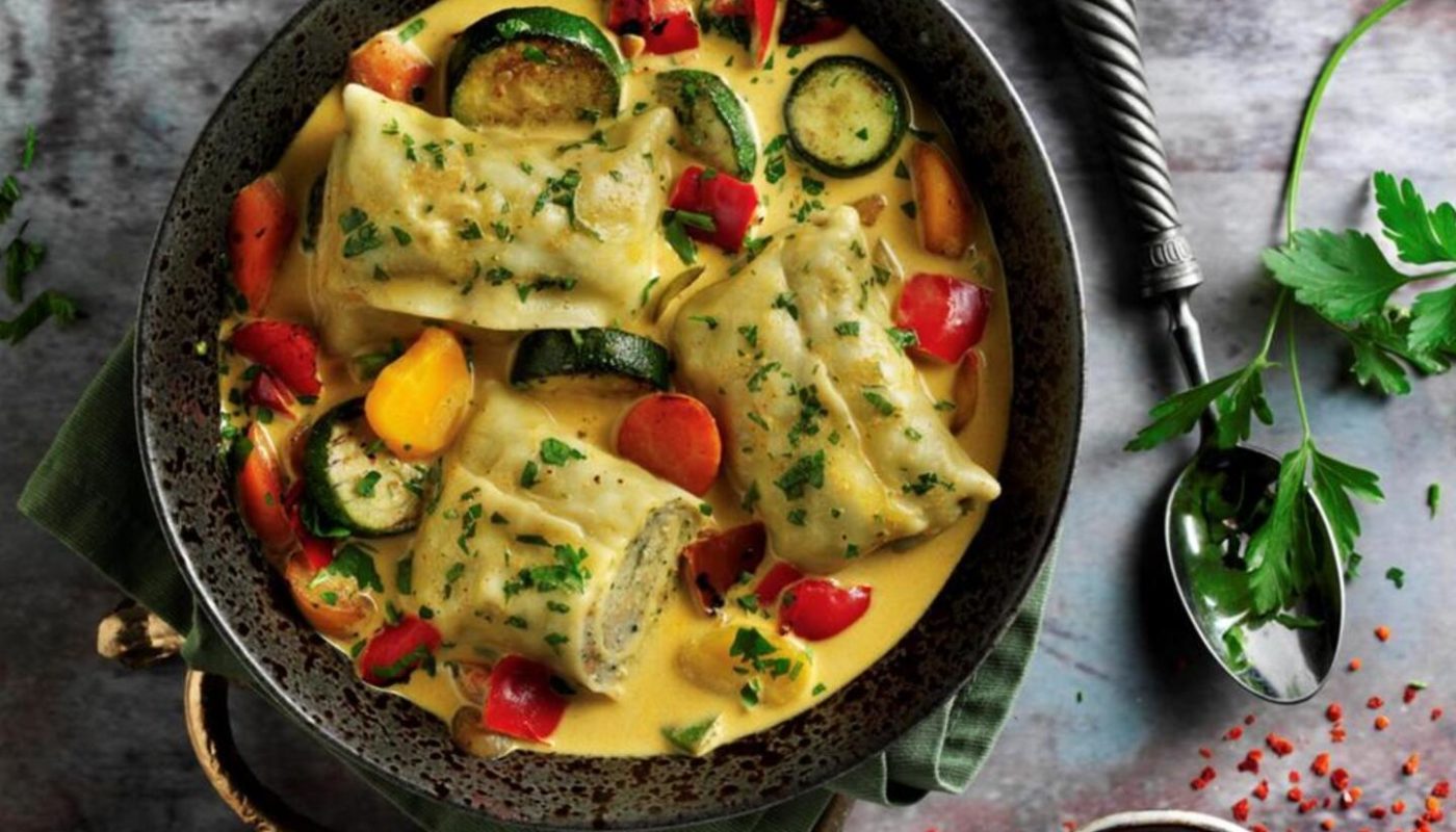 Rezept für eine Currysuppe mit Maultaschen - Swiss-Rezepte