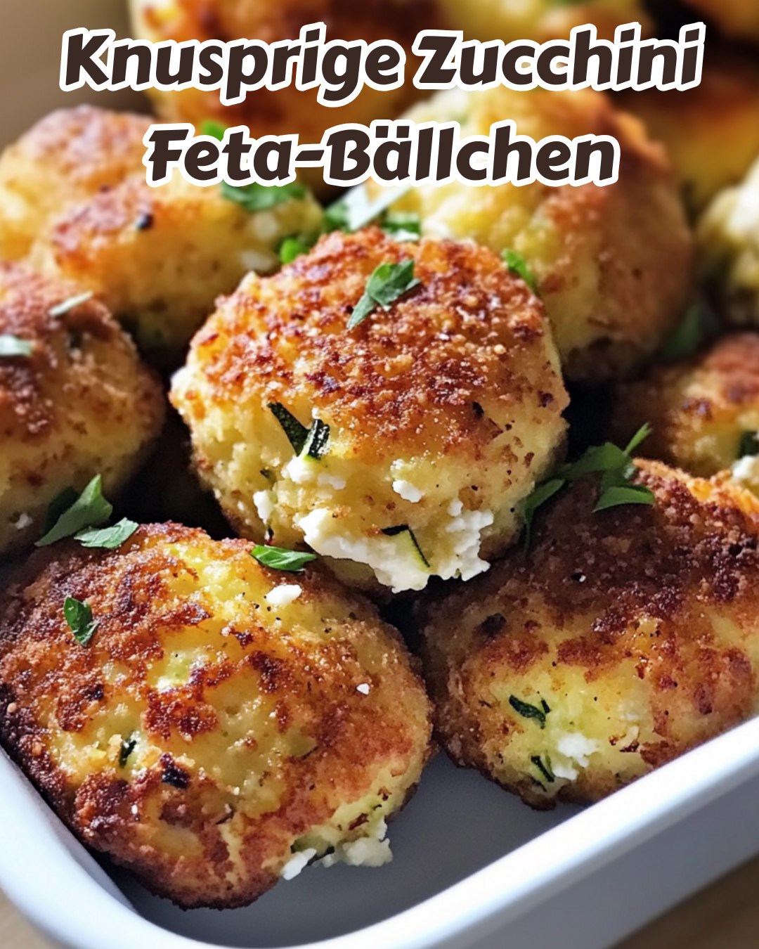 Knusprige Zucchini-Feta-Bällchen - Swiss-Rezepte