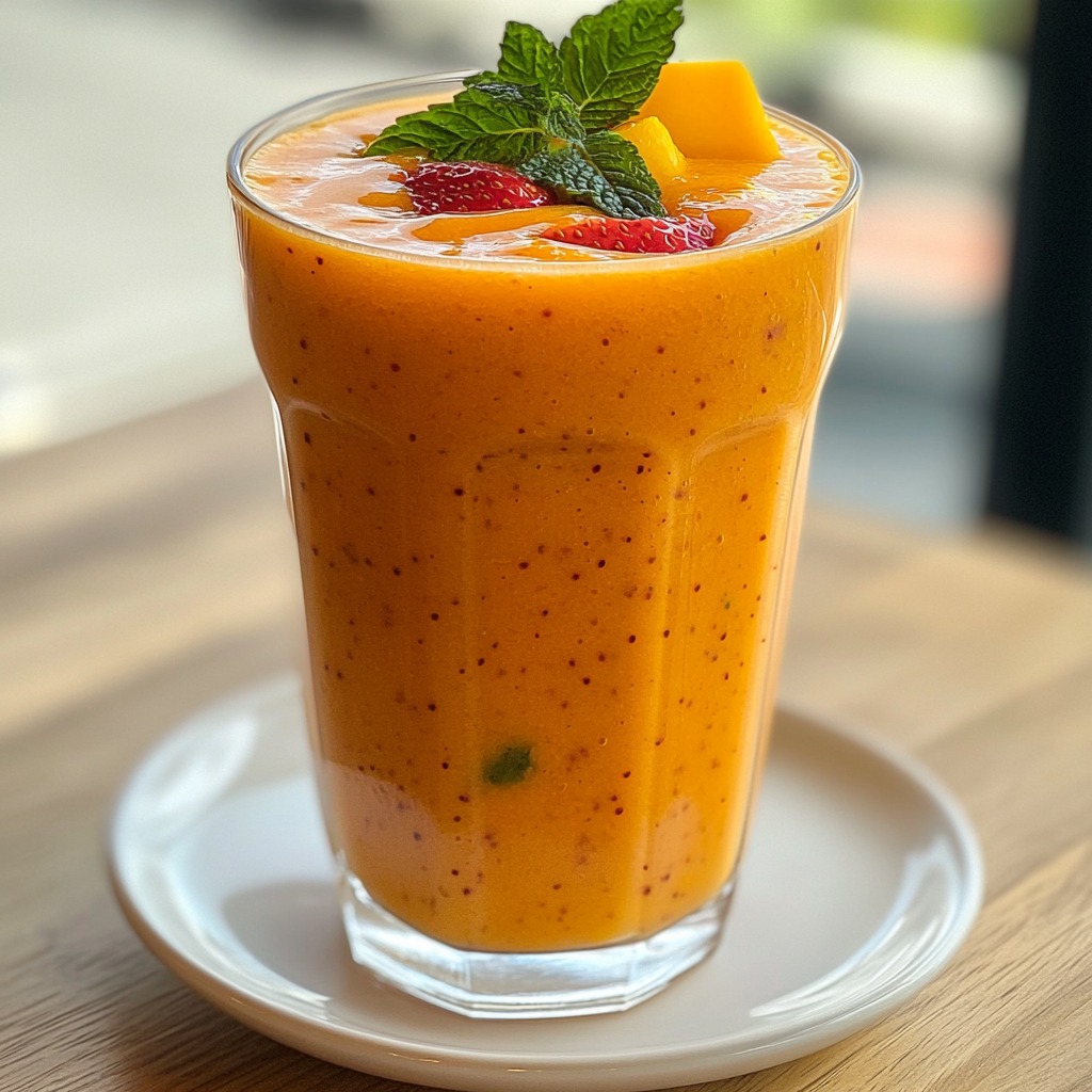 Tropischer Erdbeer-Mango-Smoothie - Swiss-Rezepte